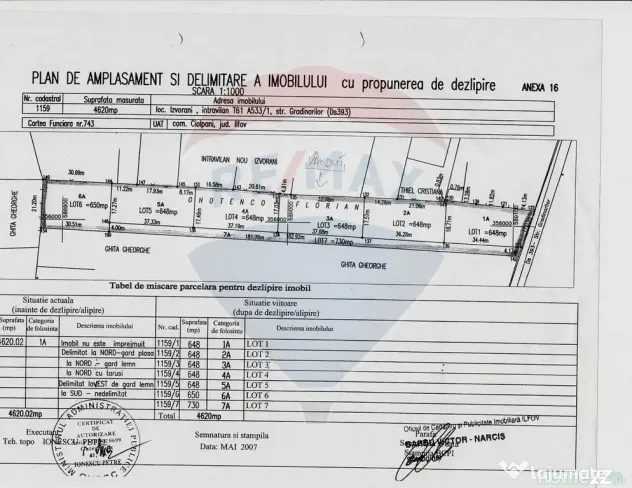 Vanzare teren Snagov - Izvorani, Strada Gradinarilor 48