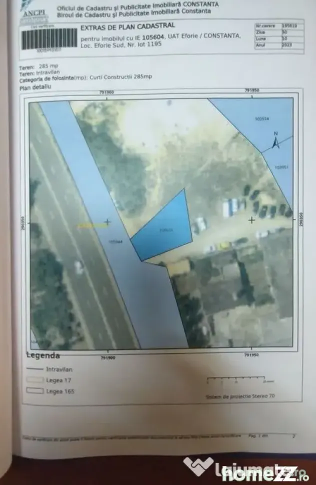Teren construcții, vedere frontala la mare și Certifica... - Eforie Nord (Constanta)