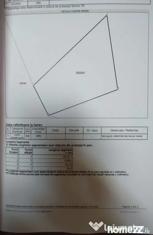Teren construcții, vedere frontala la mare și Certifica... - Eforie Nord (Constanta)