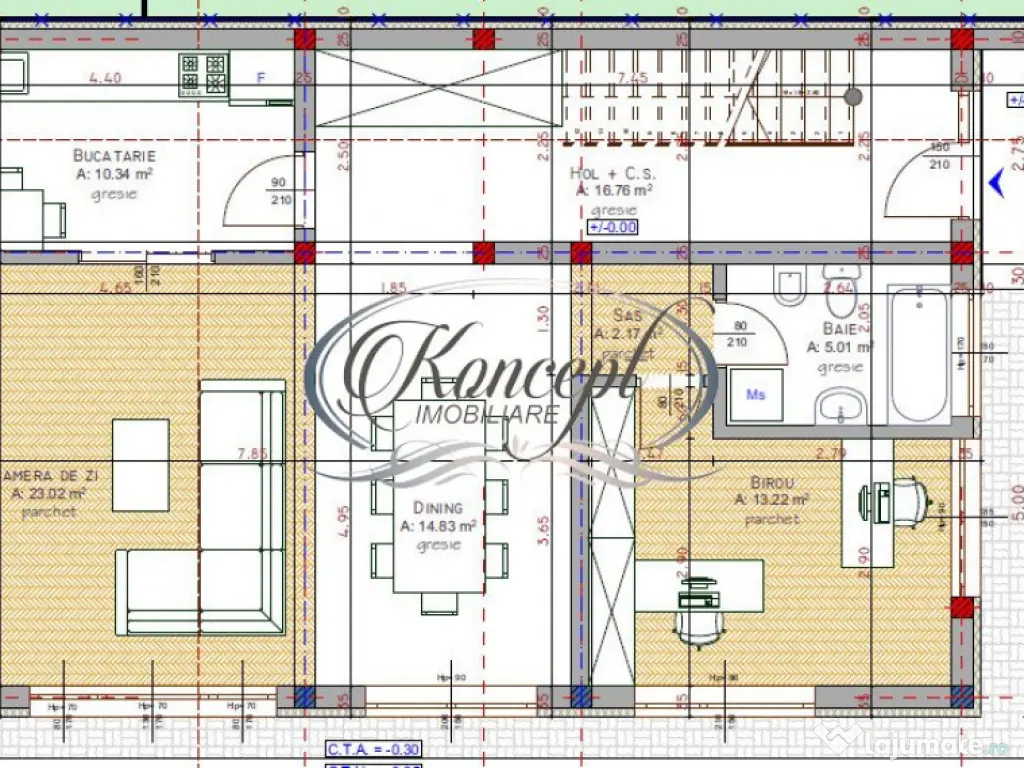 Casa finisata, compartimentare versatila in cartierul Gheorg