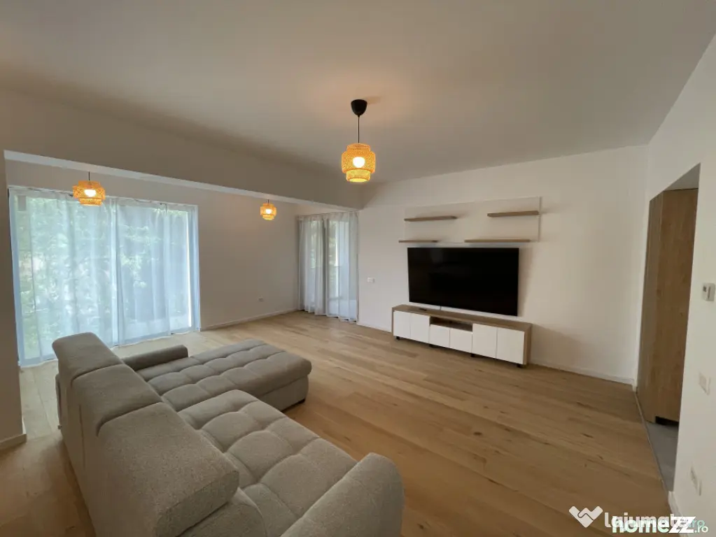 Baneasa, 3 camere, 110mp, parter, finisaje de lux, mobilat ?