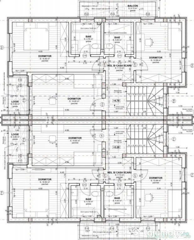 Duplex pe 3 niveluri, 4 camere, predare semifinisat, 183 mp, - Chinteni (Cluj)