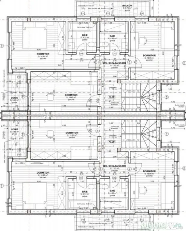 Duplex pe 3 niveluri, 4 camere, predare semifinisat, 183 mp, - Chinteni (Cluj)