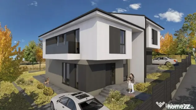 Duplex pe 3 niveluri, 4 camere, predare semifinisat, 183 mp, - Chinteni (Cluj)