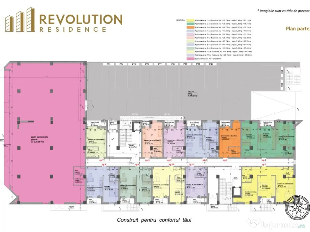 COMISION 0% -Ap.3 camere-str.Vasile Alecsandri 72B, Baia Mare