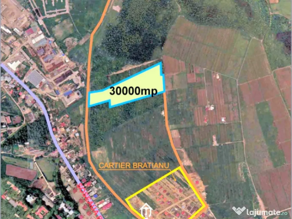 Teren cu PUZ Moll iulius Family peste strada Bucium