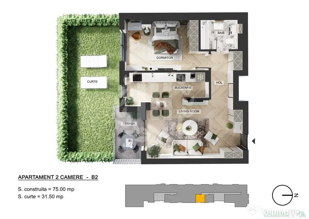 Apartament 2 camere | Pipera Plaza | Gradina privata | Bl...
