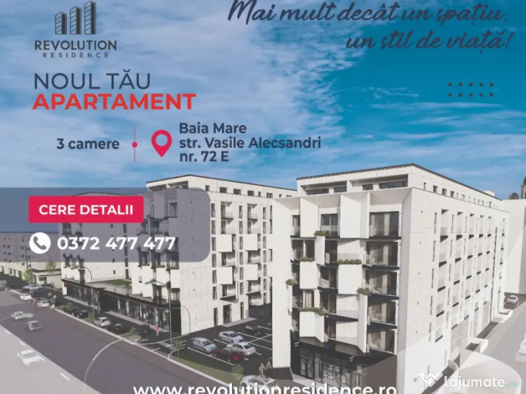 NEW! COMISION 0% Apartamente 3camere -Vasile Alecsandri 72E, Baia Mare