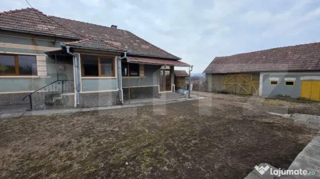 Două case de vânzare, curte comună, 4 camer 110mp, 50 ari