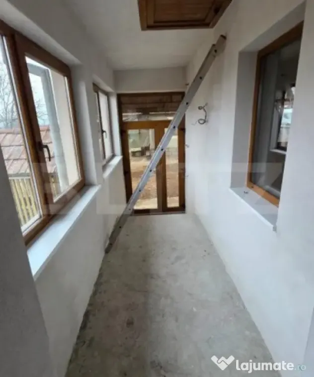 Două case de vânzare, curte comună, 4 camer 110mp, 50 ari
