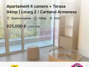 Apartament 4 camere + Terasa 94mp | Licurg 2 / Cartierul ... 