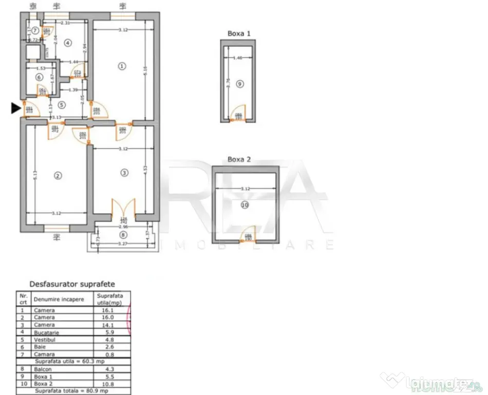 3 camere, Floreasca/Barbu Văcărescu, metrou