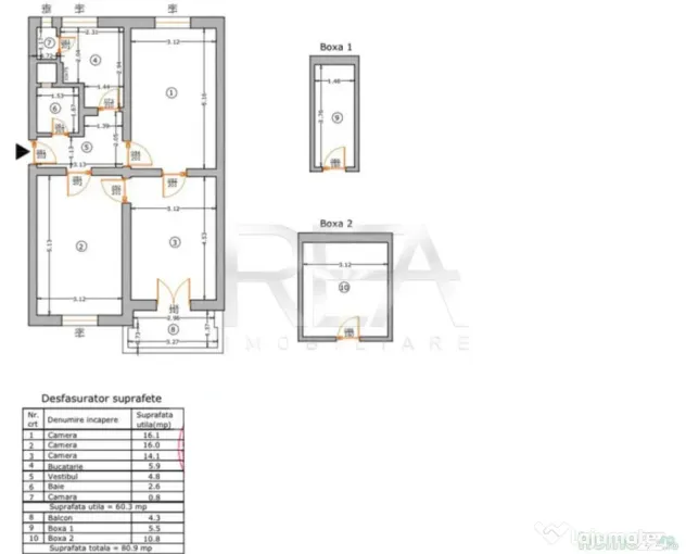 3 camere, Floreasca/Barbu Văcărescu, metrou