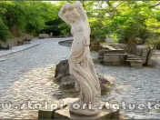 Statuetă fata erotică, galben patinat, model S26. 