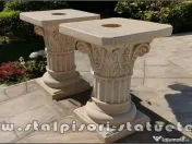 Soclu, stativ, galben patinat, model S6. 