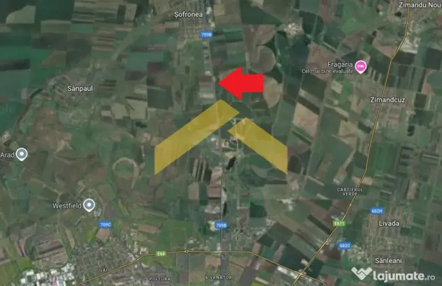 Teren extravilan de drumul Arad-Sofronea