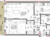 Apartament cu 2 camere spațios într-un imobil tip boutique 