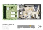 Apartament 1 camera zona de Nord - 43.09 mp utili si curte