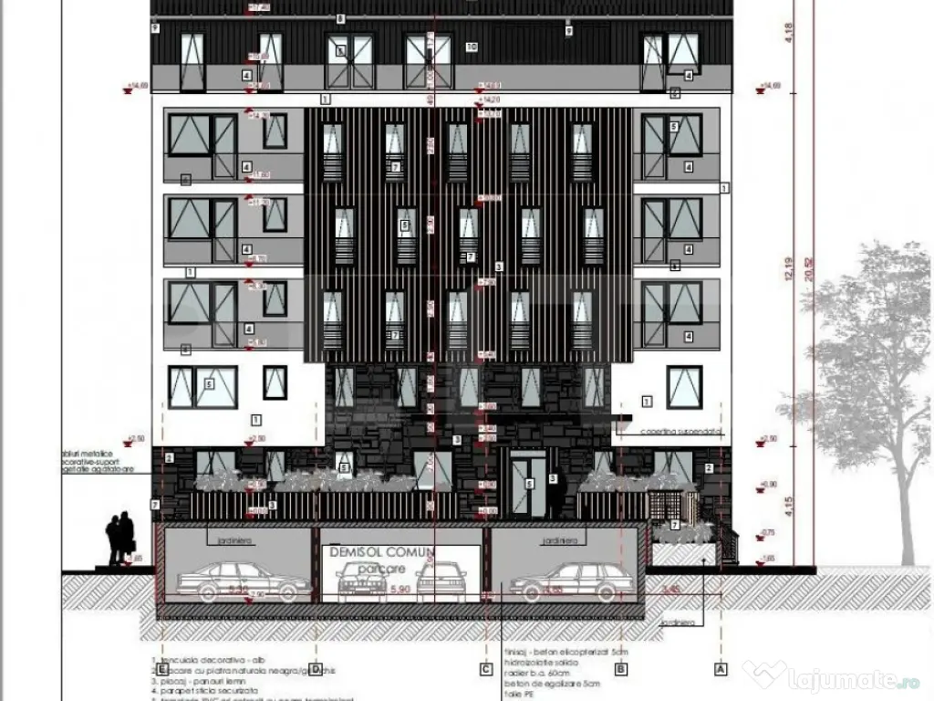 Apartament 2 camere cu CF semifinisat, 58 mp, parcare, zona