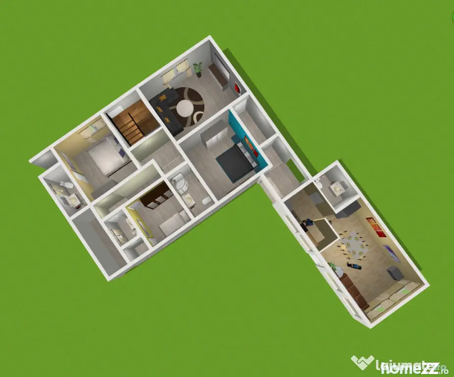 Apartament cu trei camere in vila ,et 1