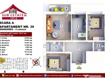 Apartament cu 3 camere decomandat 72 mp + balcon prin credit bancar