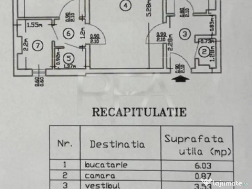 Apartament 2 camere Obor – etaj 7, balcon și loc de parca