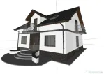 Proiect casă cu mansardă, 148 mp utili, teren 514 mp – T