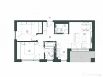 Apartament cu 3 camere, 2 bai, decomandat, incalzire in pardosela