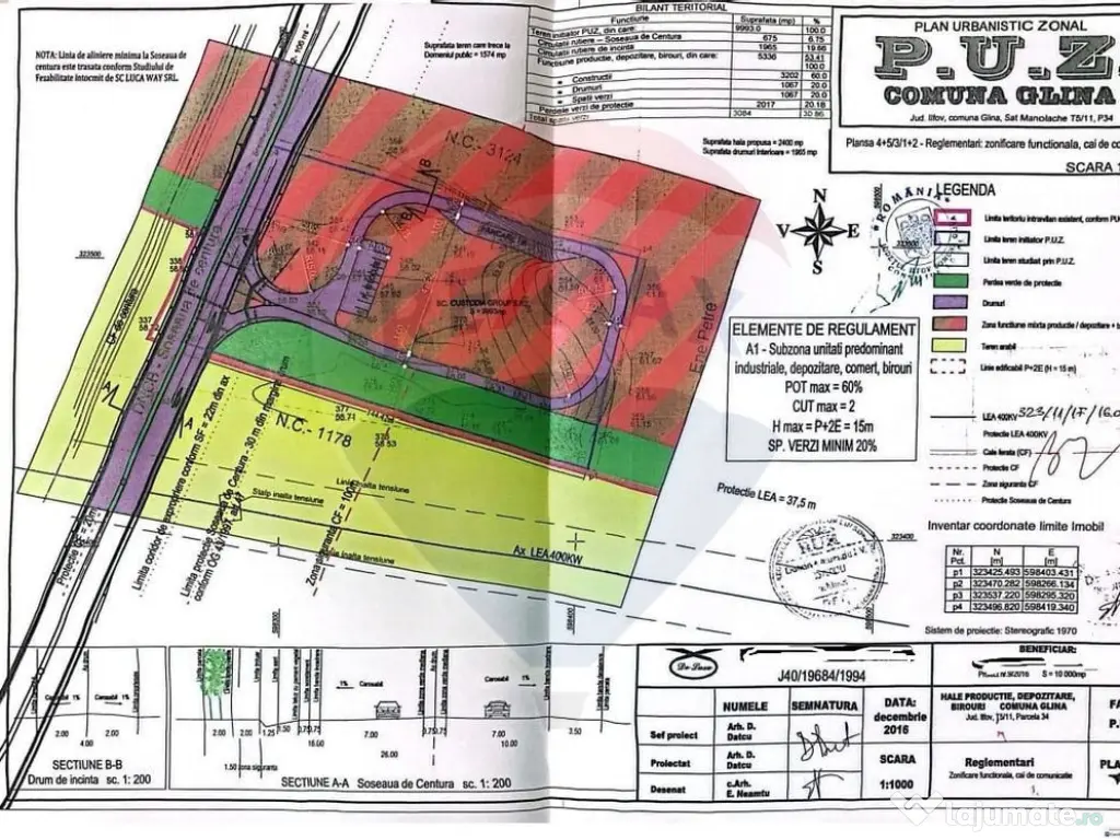 Teren industrial 9993 mp nod Sos. Centura - Autostrada A2...