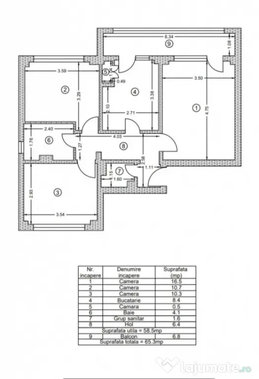 Apartament 3 camere, confort 1 decomandat, zona Obor.