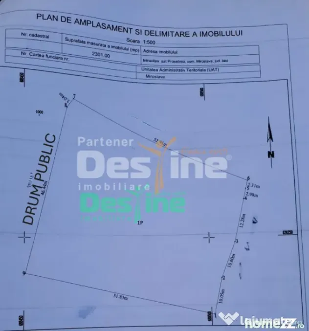 PROSELNICI - MIROSLAVA, PARCELA DE TEREN DE 2.031 MP
