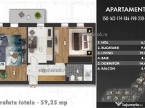 Decomandat 60mp Bloc 2026 Centrala Proprie