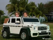 Masinuta electrica pentru 2 copii Mercedes G650 Maybach XXL 24V 14Ah White 