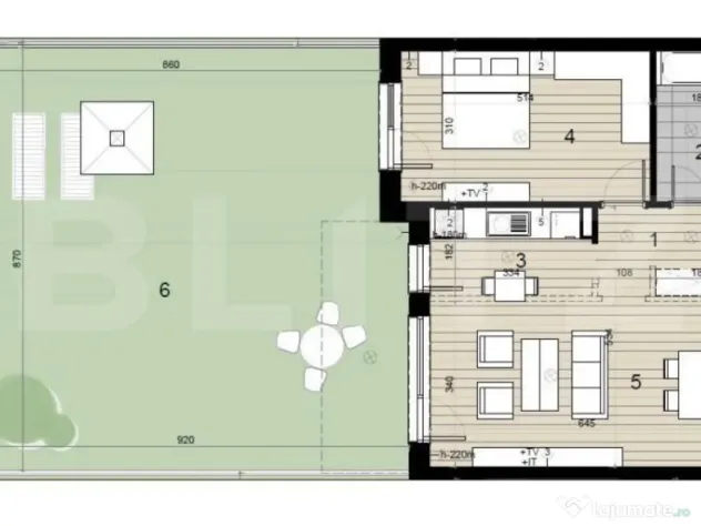 Apartament 2 camere, 57mp, gradina 77 mp, zona The Office -