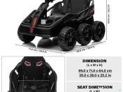 UTV electric pentru 2 copii Kinderauto BJSX2319 6x6 300W 24V Black