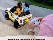 Masinuta electrica pt 2 copii Kinderauto Police Patrol 4x200w, 24V White