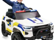 Masinuta electrica pt 2 copii Kinderauto Police Patrol 4x200w, 24V White