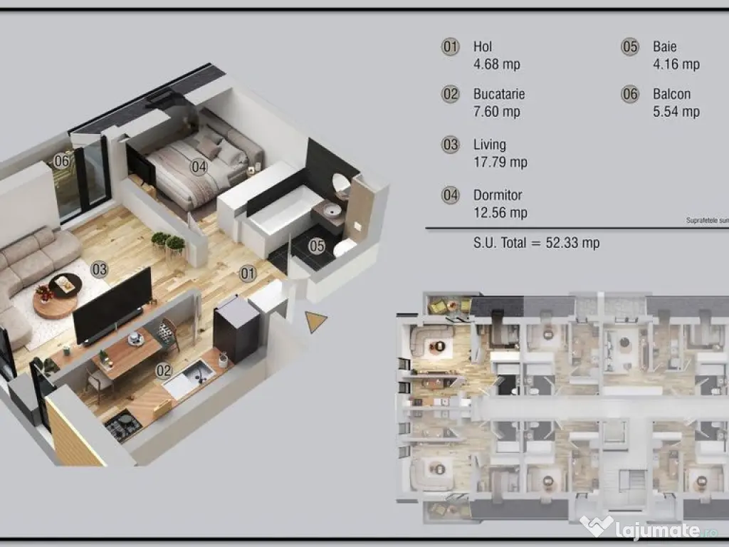 Ap. 2 cam. aprilie 2026 zona Militari Residence
