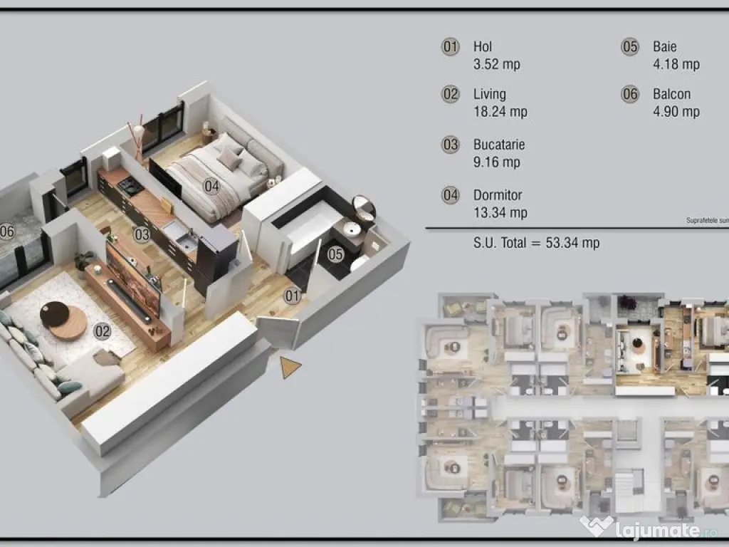 Ap. 2 cam. aprilie 2026 zona Militari Residence