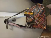 Geanta Ebano multicolora Vera Pelle impletita Toscana Italy 