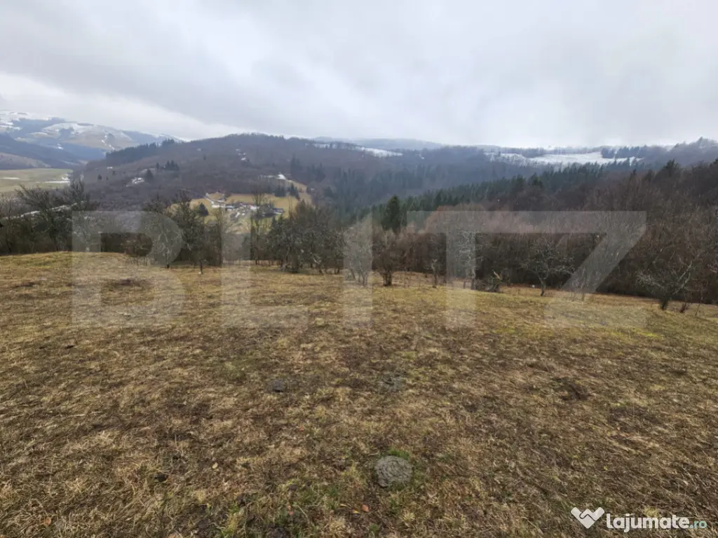 Teren 7.513 mp, cu priveliște panoramică, Dăroaia, comuna