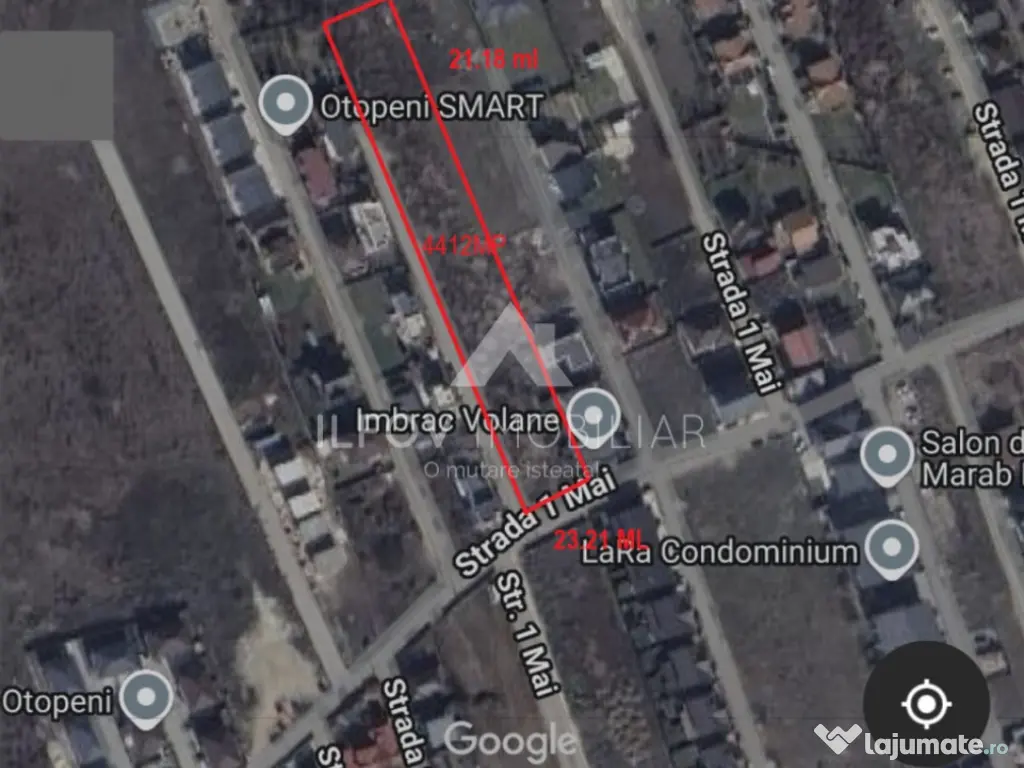 Otopeni, Str. 1Mai – Teren 4.412mp, Deschidere 23,21m | Co