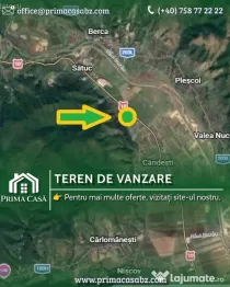 Teren intravilan ~ zona Candesti/BZ ~ 10.000mp ~ d=52m la DN10