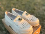 Vand pantofi mocasini de dama din piele naturala 100% 