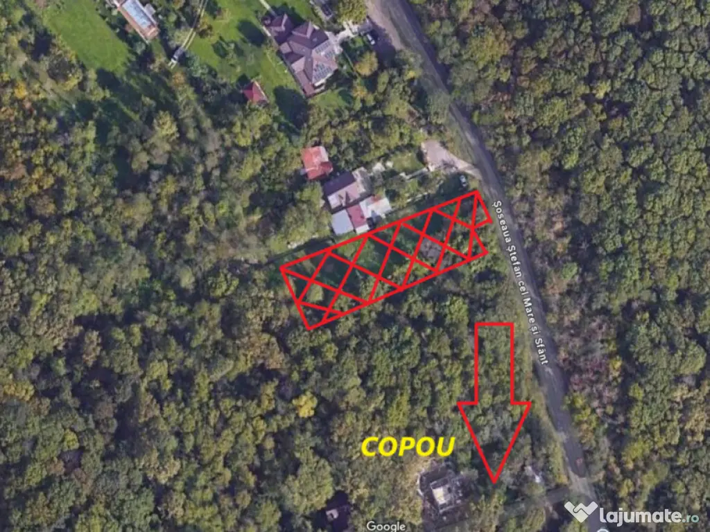 Copou - Teren intravilan 1853 mp PUZ in lucru 3 locuinte