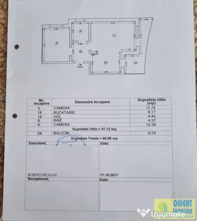 De vanzare apartament 2 camere, decomandat in Mamaia Nord, mobilat