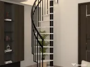 Scara Siena semispirala - fag masiv + metal, D145cm 