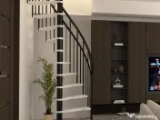 Scara Siena semispirala - fag masiv + metal, D145cm 