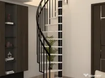 Scara Siena semispirala - fag masiv + metal, D145cm