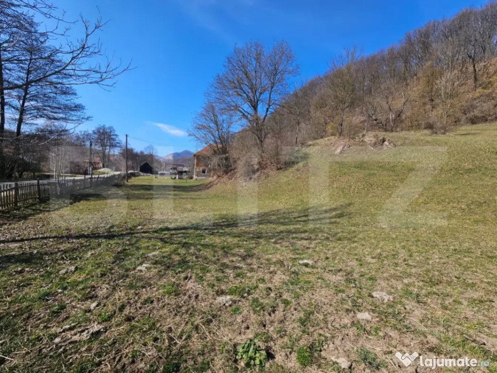 Teren intravilan 6.820 mp cu casă, pădure și râu – Alm